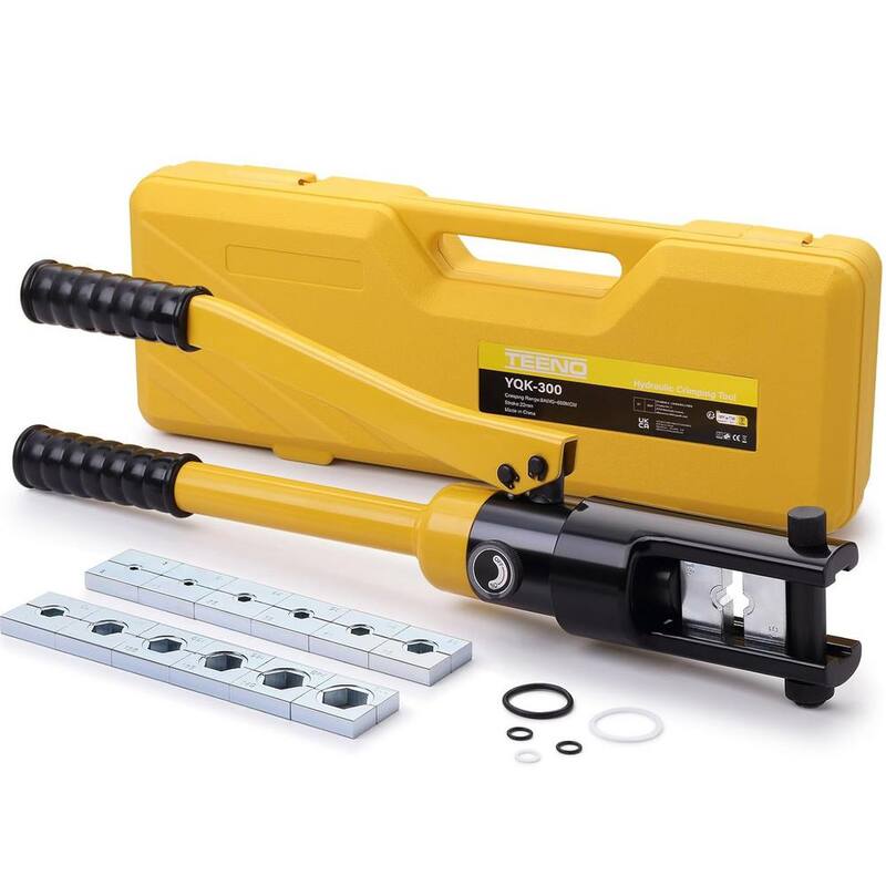 
Lukyamzn 20 in. 16T Hidráulico Cable Lug Crimper Hidráulico Crimper de Mano Terminal Eléctrico Cable Kit de Herramientas de Alambre c/13 Troqueles - SA04-327B022