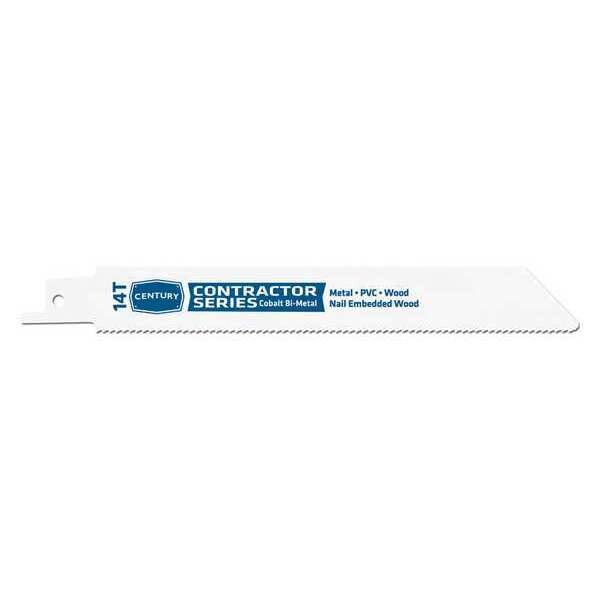 Century Drill & Tool 6" L x Metal Cutting Contractor Bi-Metal Recip Blade, 14Tx6 in - 07614