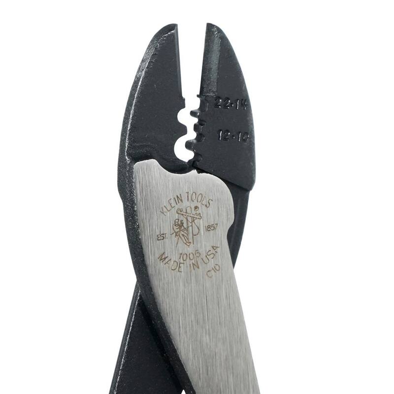 Herramienta de crimpado y corte para terminales sin aislar de Klein Tools - 1006