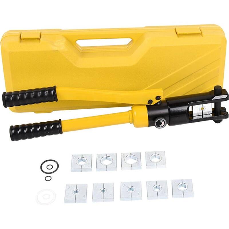 Herramienta hidráulica de engarce de cables Etokfoks 14T con 8 AWG-4/0 AWG y 8 pares de dados - MLSA04-2LT315