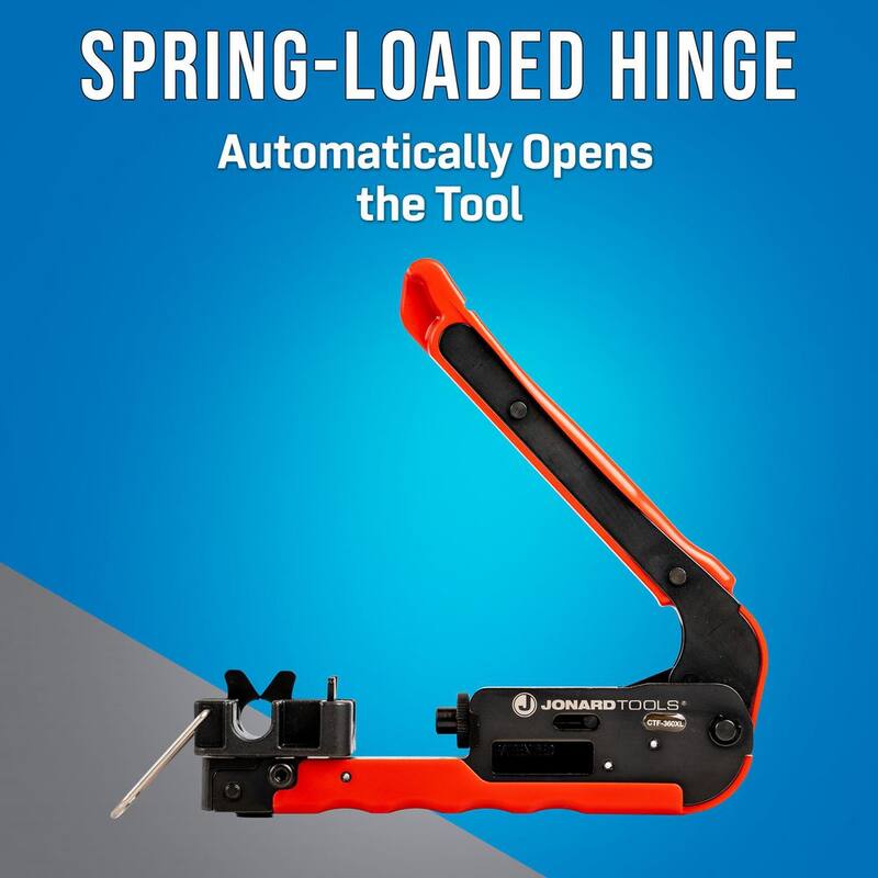 JONARD TOOLS Herramienta de Compresión de 360 Grados para Conectores largos RG6 y RG11 - CTF-360XL