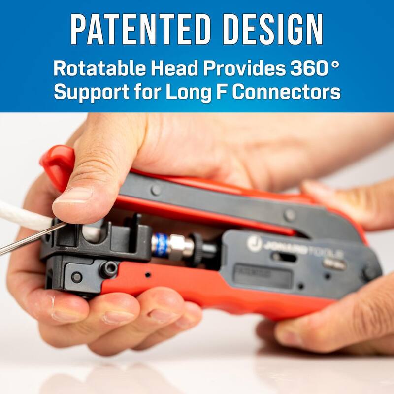 JONARD TOOLS Herramienta de Compresión de 360 Grados para Conectores largos RG6 y RG11 - CTF-360XL