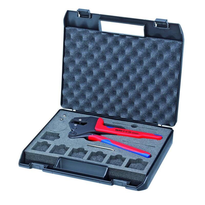 KNIPEX 8 pulgadas Crimp System Master Pliers para Perfiles de Crimp Intercambiables con Estuche de Transporte Incluido - 97 43 200
