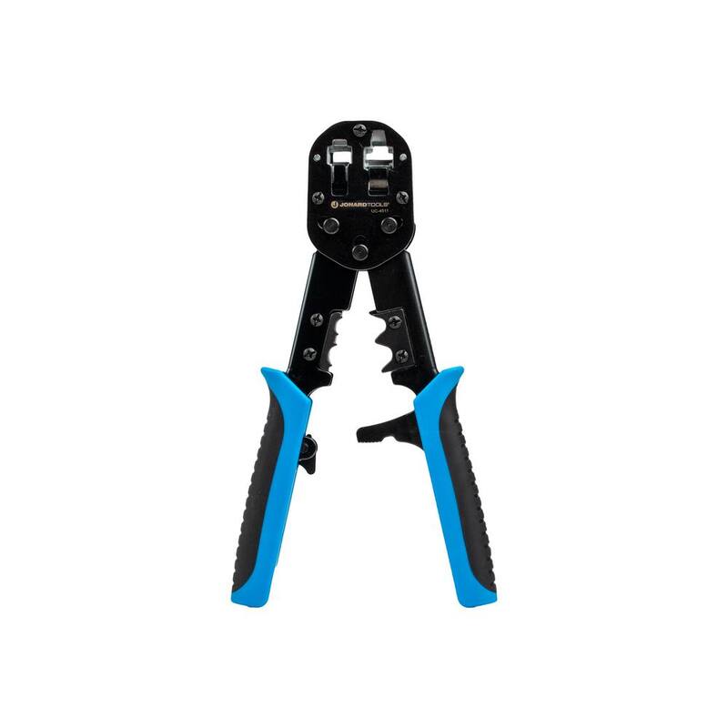 JONARD TOOLS RJ45 y RJ11/12 Modular Pass-Through Crimper con Ranuras de Engarce de Cola - UC-4511