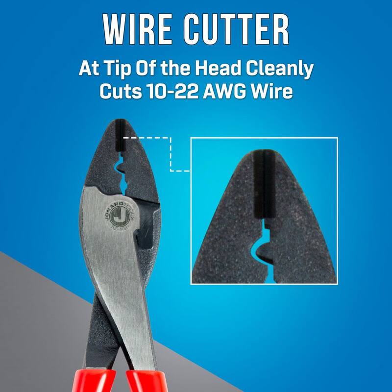 Herramienta de Crimpado y Corte de Terminales de JONARD TOOLS de 9 pulgadas - TCC-1022