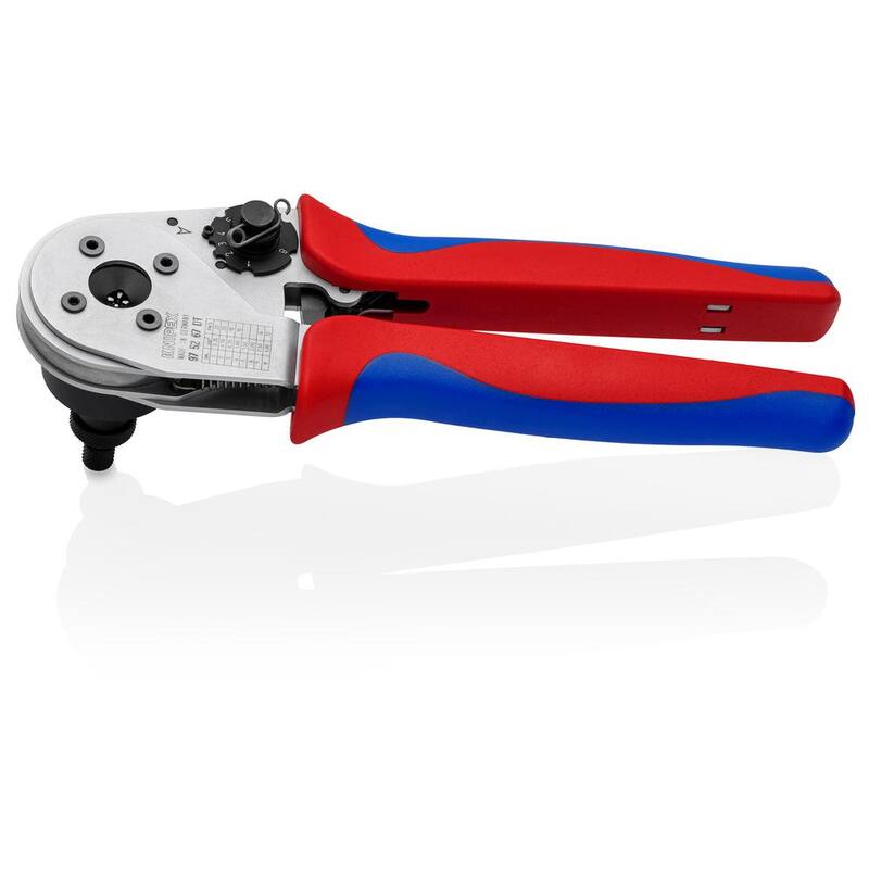 Pinzas de prensado KNIPEX de 9 pulgadas: Cuatro mandíbulas para contactos DT (Herramienta de prensado PEX) - 97 52 67 DT