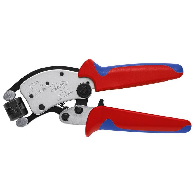 KNIPEX 8 pulgadas KNIPEX Twistor T Crimping Pliers autoajustables para terminales de cable - 97 53 19