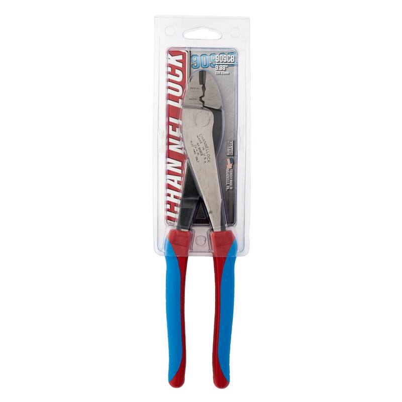 Pinza de engaste y corte Channellock de 9.5 pulgadas, Code Blue - 909CB
