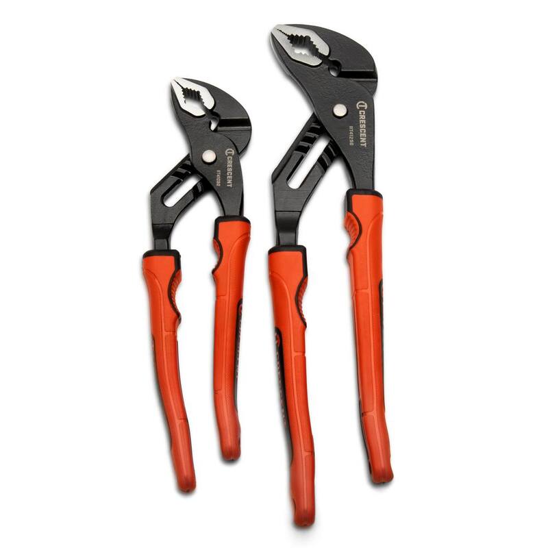 Set de 2 tenazas de lengüeta y ranura con doble material y mango en forma de V de 10 y 12 pulgadas - RT400SGSET2R-05