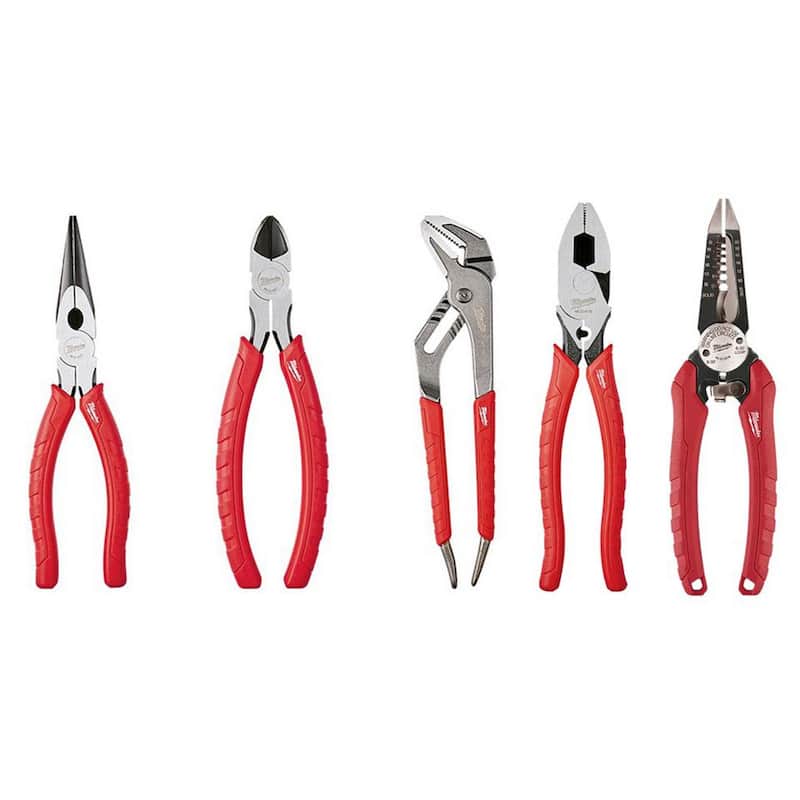 Set de 5 piezas de alicates eléctricos Milwaukee - 48-22-6331-48-22-6100-48-22-3079