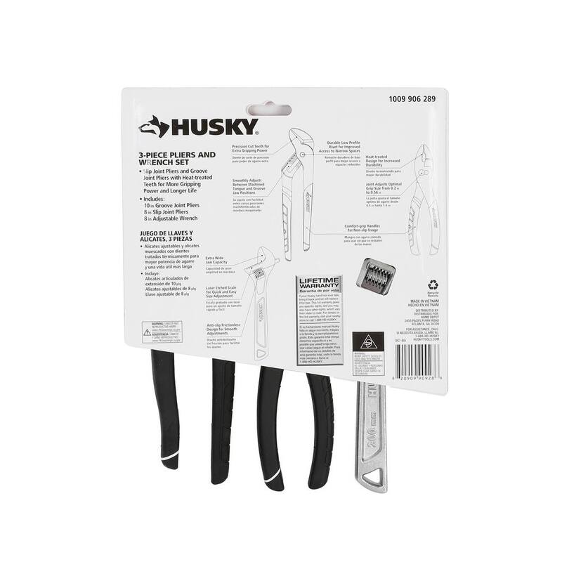 Set de alicates y llaves Husky de 3 piezas - 90928