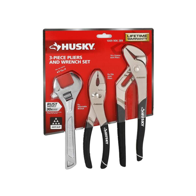 Set de alicates y llaves Husky de 3 piezas - 90928