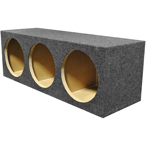 Q Power 12 in. Empty Enclosure 3 Hole Straight Across Heavy Duty - QHD123HOLE