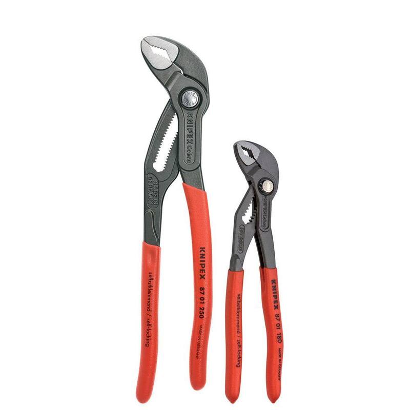 Juego de tenazas KNIPEX de acero forjado con dientes de 61 HRC (2 piezas) - 00 31 20 V01 US