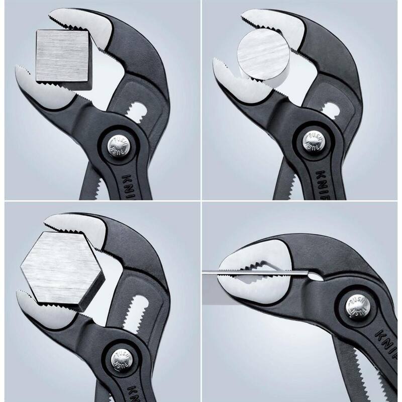 Juego de tenazas KNIPEX de acero forjado con dientes de 61 HRC (2 piezas) - 00 31 20 V01 US