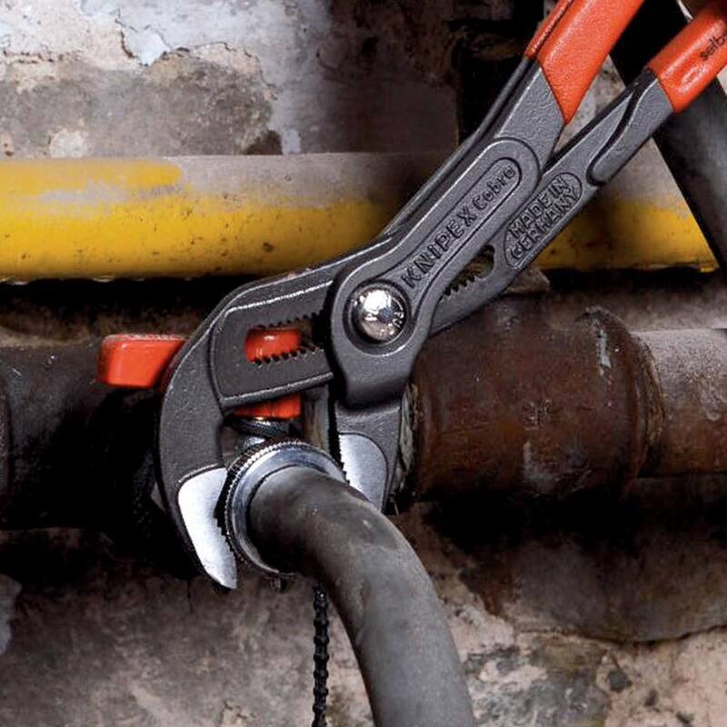 Juego de tenazas KNIPEX de acero forjado con dientes de 61 HRC (2 piezas) - 00 31 20 V01 US