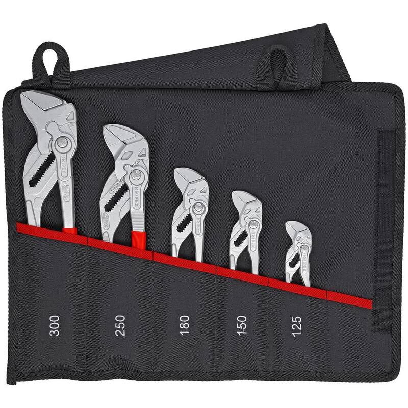 Estuche de 5 llaves ajustables KNIPEX (86 03 125, 86 03 150, 86 03 180, 86 03 250, 86 03 300) - 00 19 55 S4