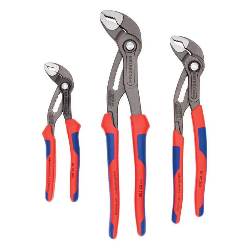 Set de 3 piezas de pinzas Cobra con agarre cómodo de KNIPEX - 9K 00 80 05 US