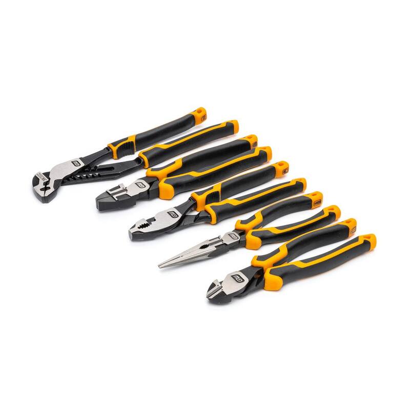 Set de alicates GEARWRENCH Cushion Grip Pitbull con bandeja de almacenamiento de espuma EVA (5 piezas) - GWMSPLR01