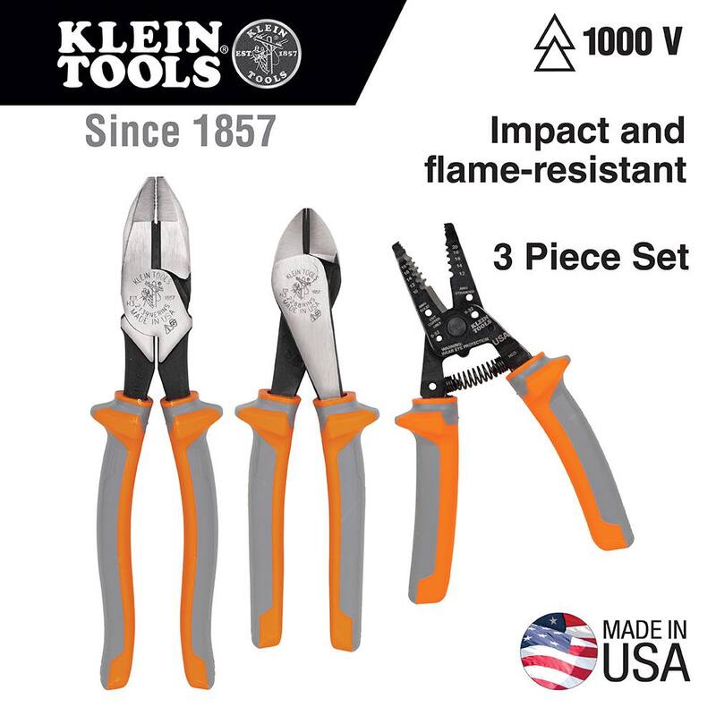 Juego de herramientas aisladas de 1000 voltios de Klein Tools (3 piezas) - 9416R