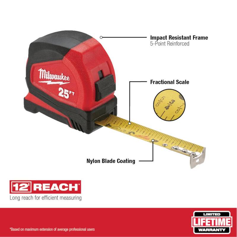 Kit de pinzas Milwaukee con juego de destornilladores, cinta métrica compacta de 25 pies y navaja multiusos plegable FASTBACK (10 piezas) - 48-22-6331-3079-2604-6625-1502.