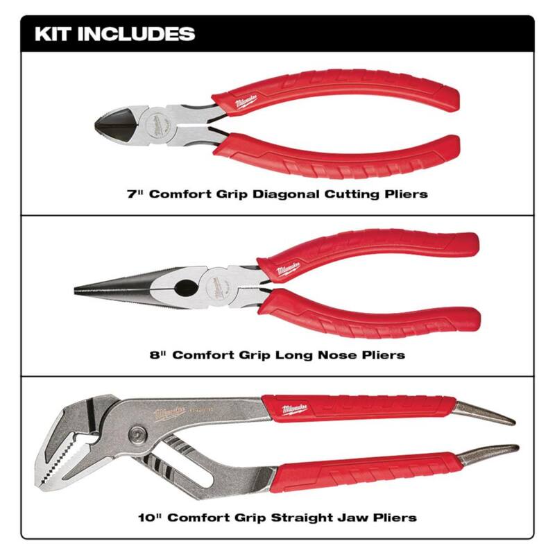 Estuche de pinzas Milwaukee con pelacables eléctricos 6 en 1, desarmadores, cinta métrica y juego de cuchillos Fastback (11 piezas) - 48-22-6331-48-22-3079-48-22-2706-48-22-6