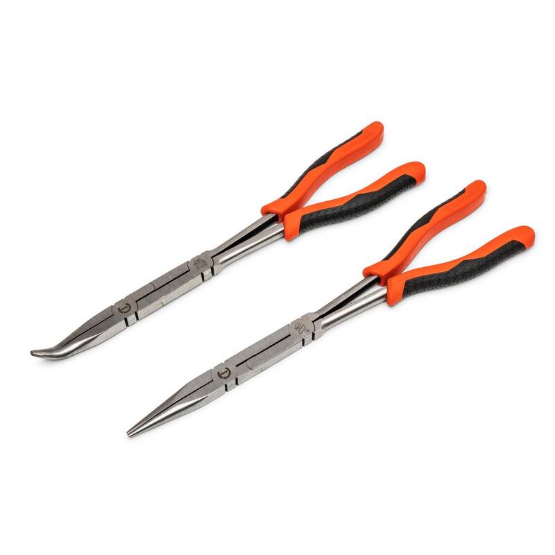 Juego de pinzas de punta larga compuesta doble de alcance largo X2 Crescent 13 pulgadas con empuñaduras de material dual (2 piezas) - PSX204C-06