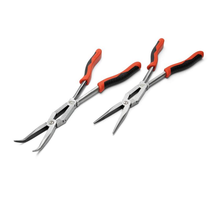 Juego de pinzas de punta larga compuesta doble de alcance largo X2 Crescent 13 pulgadas con empuñaduras de material dual (2 piezas) - PSX204C-06