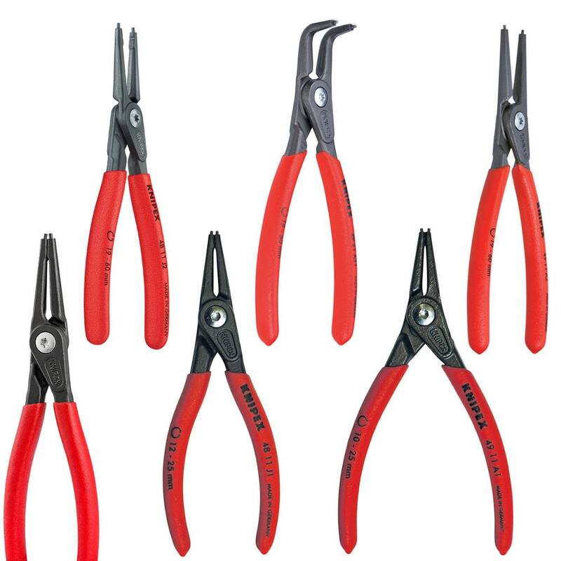 Juego de alicates para anillos de retención KNIPEX en charola de espuma (6 piezas) - 00 20 01 V02