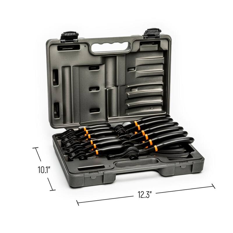 Set de alicates para anillos de seguridad convertibles con punta fija GEARWRENCH (12 piezas) - 3495