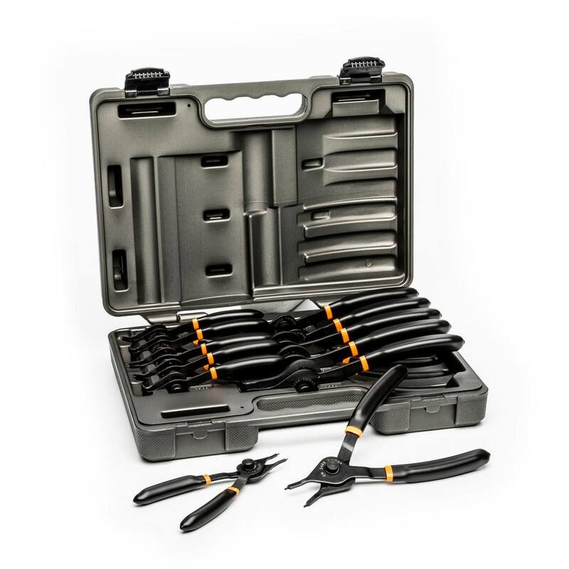 Set de alicates para anillos de seguridad convertibles con punta fija GEARWRENCH (12 piezas) - 3495