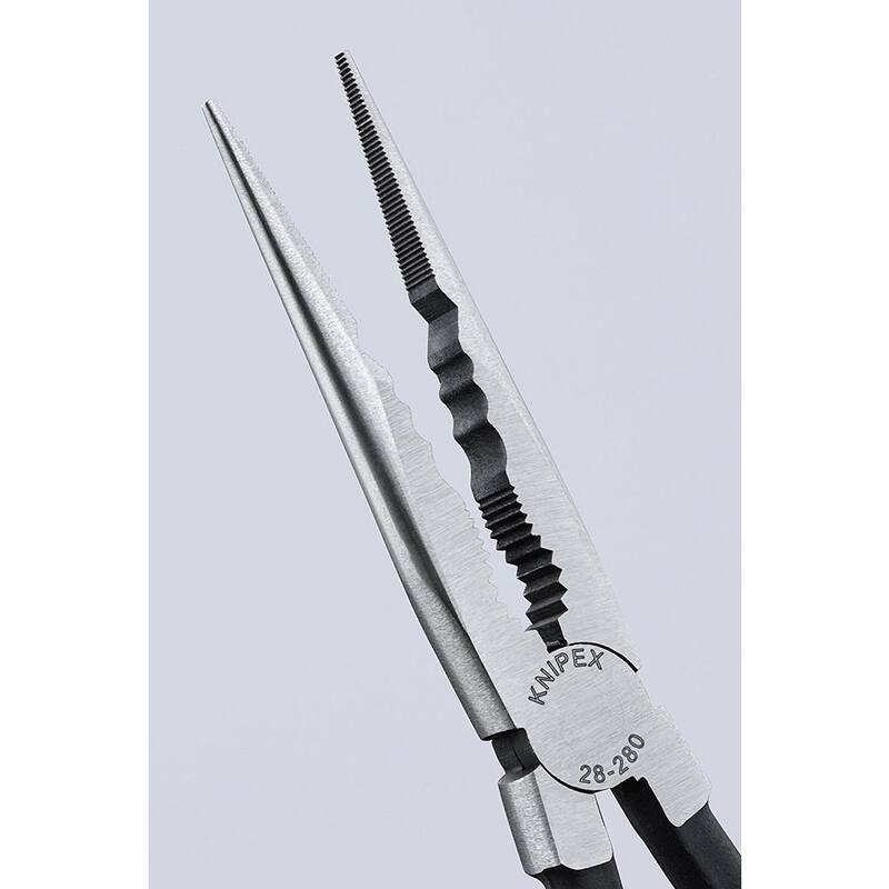 Juego de pinzas de punta larga recta y angulada KNIPEX de 11 pulgadas con estuche de almacenamiento - 9K 00 80 128 US