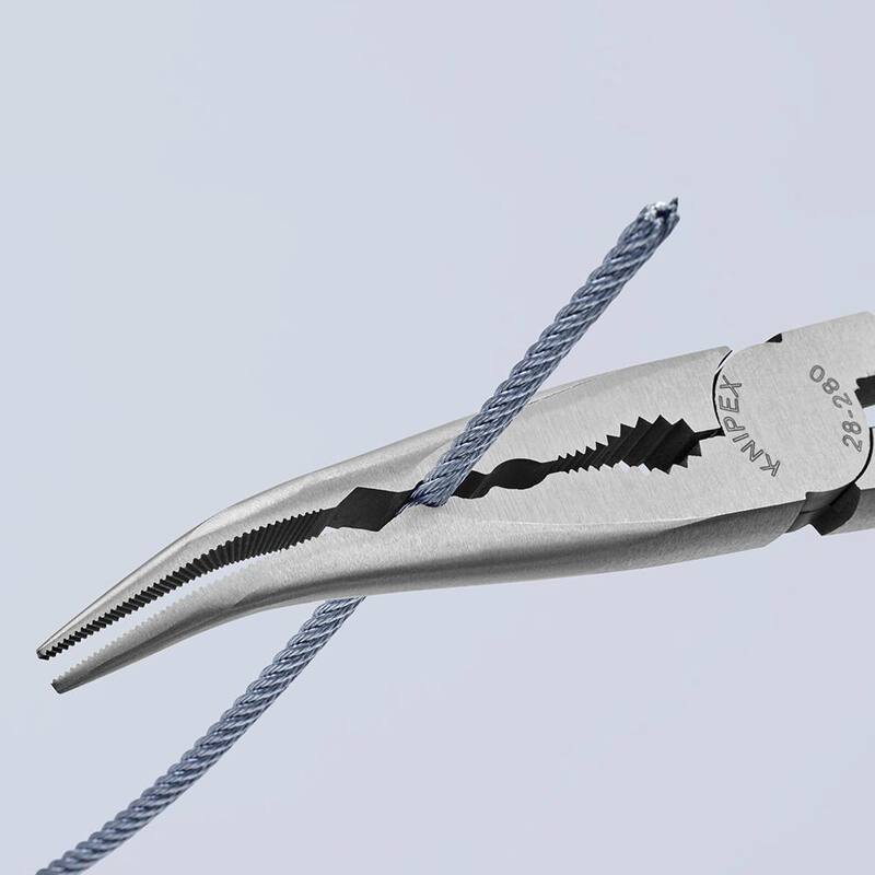 Juego de pinzas de punta larga recta y angulada KNIPEX de 11 pulgadas con estuche de almacenamiento - 9K 00 80 128 US