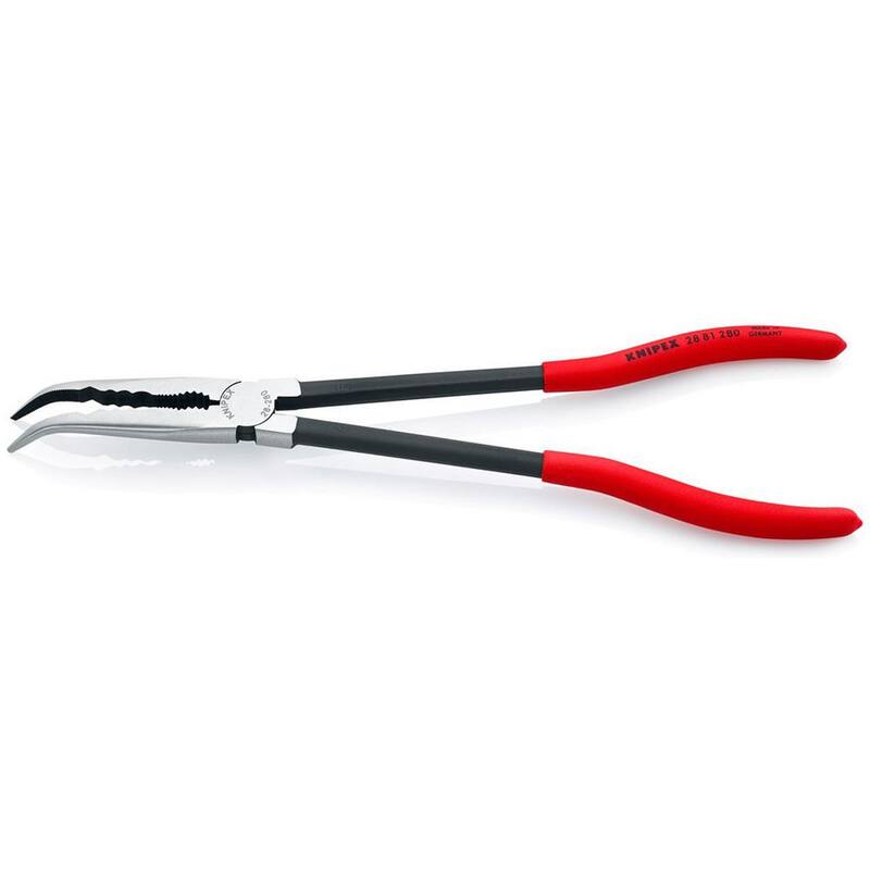 Juego de pinzas de punta larga recta y angulada KNIPEX de 11 pulgadas con estuche de almacenamiento - 9K 00 80 128 US