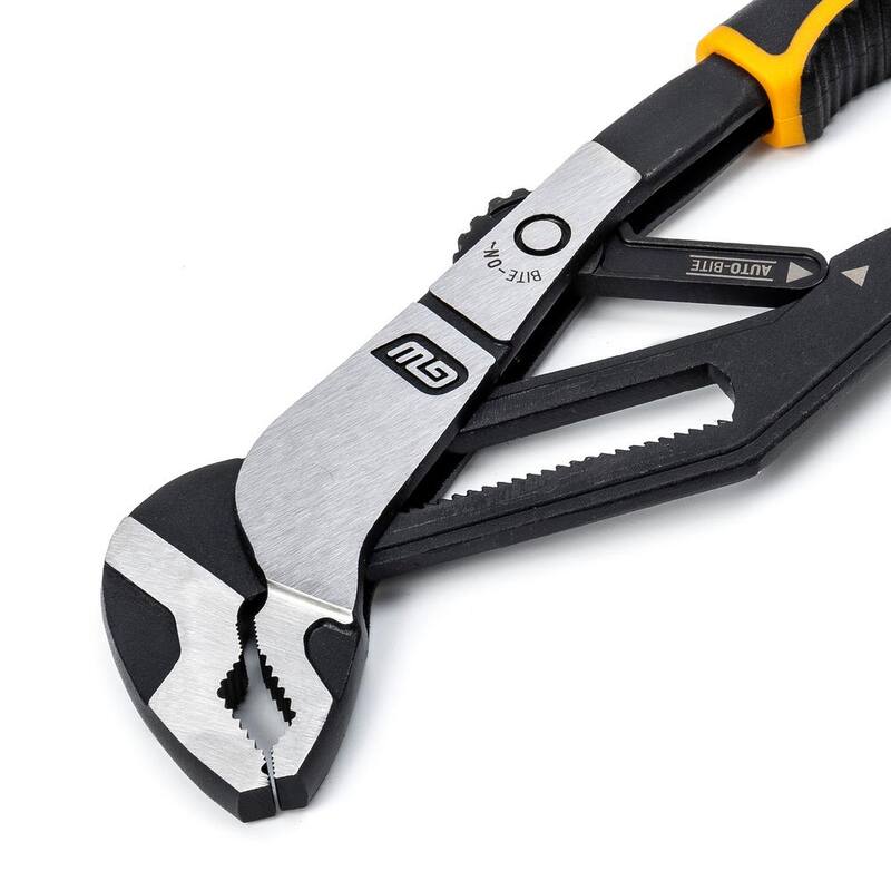 Llave de trinquete GEARWRENCH 6, 8, 10 y 12 pulgadas PITBULL Auto-Bite, alicates de lengüeta y ranura con doble material (4 piezas) - 82594C