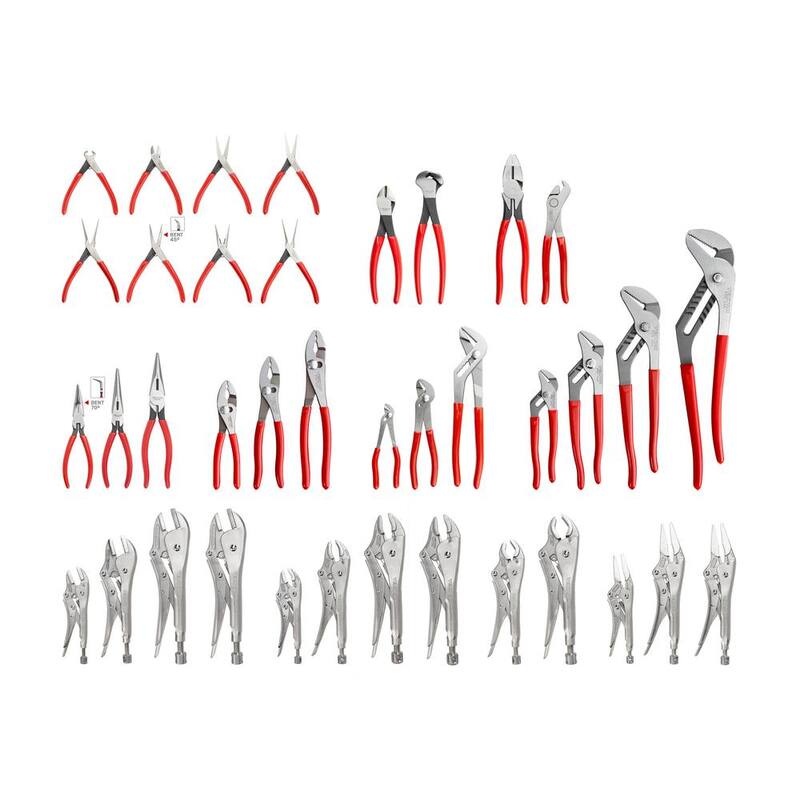 Set de 38 piezas de pinzas para agarrar, cortar, bloquear y mini pinzas TEKTON - PLR99021.