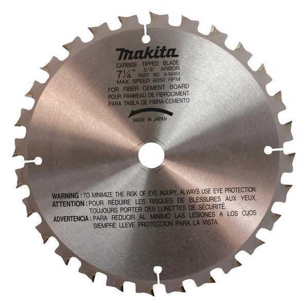 Makita 7-1/4" L x Masonry Cutting Fiber Cement Blade, 7-1/4", 28T - A-90451