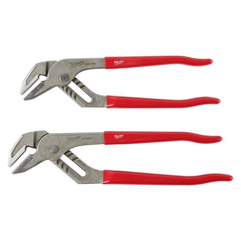 Set de pinzas de mandíbula lisa de 10 y 12 pulgadas de Milwaukee (paquete de 2) - 48-22-6554P