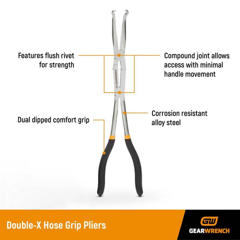 Set de 3 pinzas de agarre GEARWRENCH Double-X para mangueras - 82107-06
