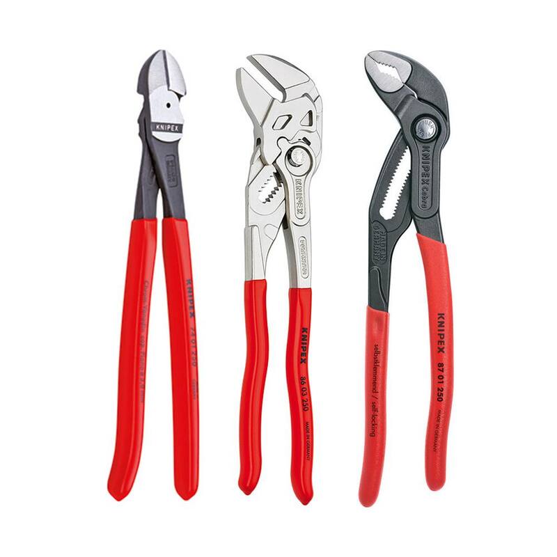 Juego de pinzas mixtas KNIPEX de 10 pulgadas (3 piezas) - 9K 00 80 117 US