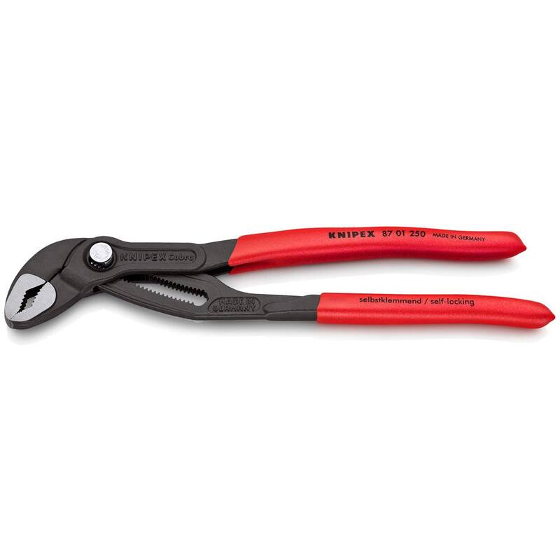 Juego de alicates de articulación de caja de 10 pulgadas KNIPEX Cobra / alicates de corte diagonal de 8 pulgadas con bolsa adicional (conjunto de 3 piezas) - 9K 00 80 124 US