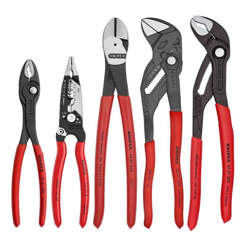 Juego de 5 alicates de núcleo KNIPEX en funda de herramientas - 9K 00 80 150 US