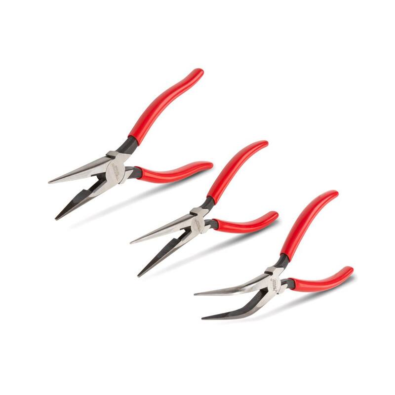 Juego de alicates de sujeción TEKTON con punta doblada, punta larga (3 piezas) - PGF99101