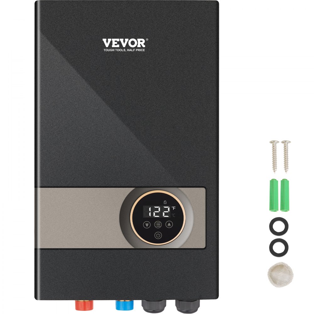VEVOR Instant Water Heater, 18kw Electric Tankless Water Boiler, Digital Temperature Display & Easy Installation & 24-Hour Water Supply, For Kitchen Bathroom Shower Mall Salon Shampoo ETL Listed - JRSRSQ18KWLEDEA4WV4