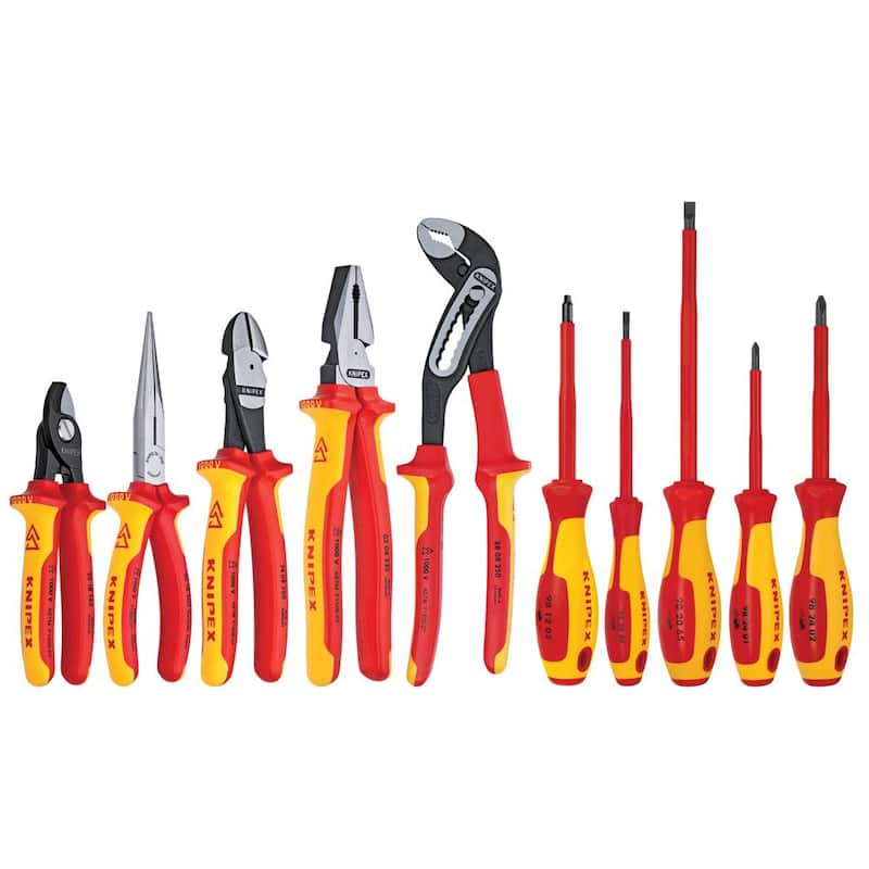 Juego de herramientas KNIPEX con pinzas y desarmadores en estuche rígido (10 piezas) - 9K 98 98 30 US