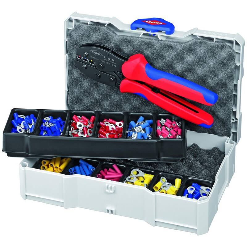 Kit de Crimpado KNIPEX (Alicates de crimpado y surtido de conectores de cable de crimpado) - 97 90 21