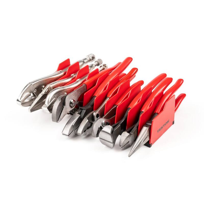 Set de 10 piezas de alicates de agarre, corte y bloqueo TEKTON con rack - PLR99202