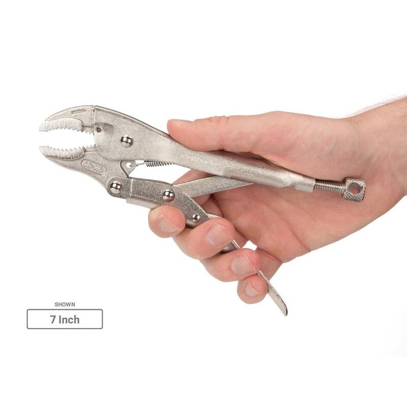 Set de 3 pinzas de bloqueo con mandíbulas curvas TEKTON - PLK90104