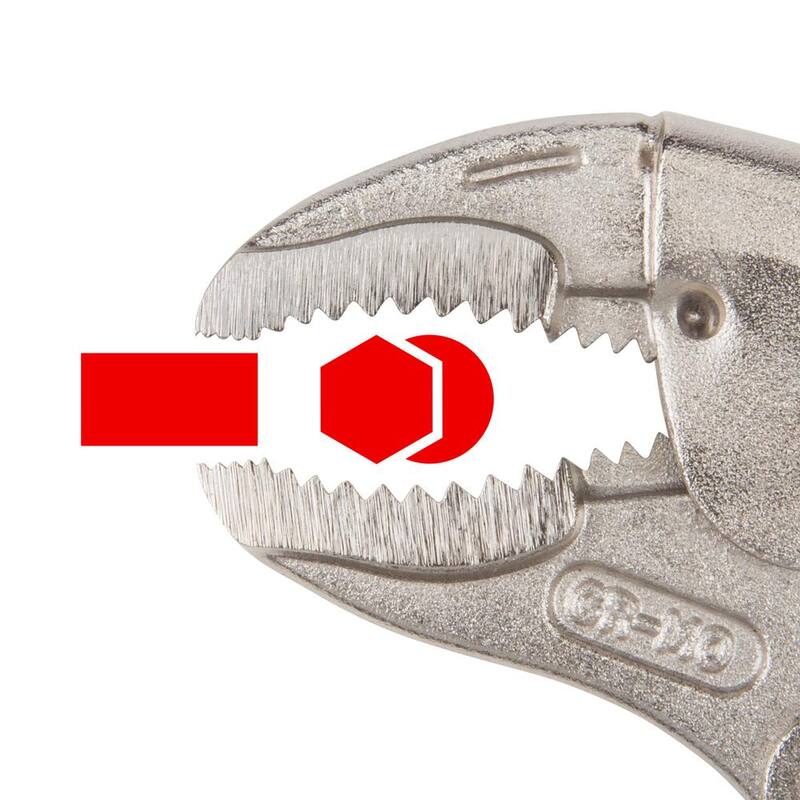 Set de 3 pinzas de bloqueo con mandíbulas curvas TEKTON - PLK90104
