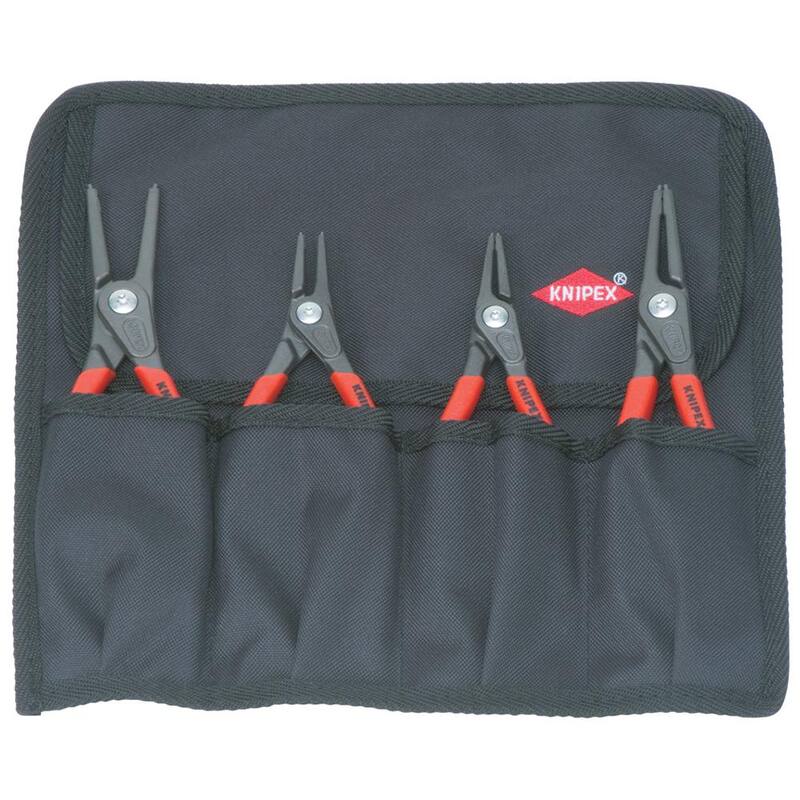 Juego de alicates de anillo de retención de precisión KNIPEX en rollo de herramientas (4 piezas) - 00 19 57